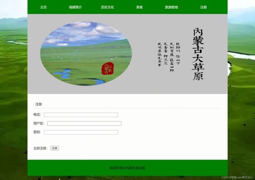 內蒙古旅游網頁設計與開發實戰 HTML5、CSS、JS實例教程與項目策劃咨詢